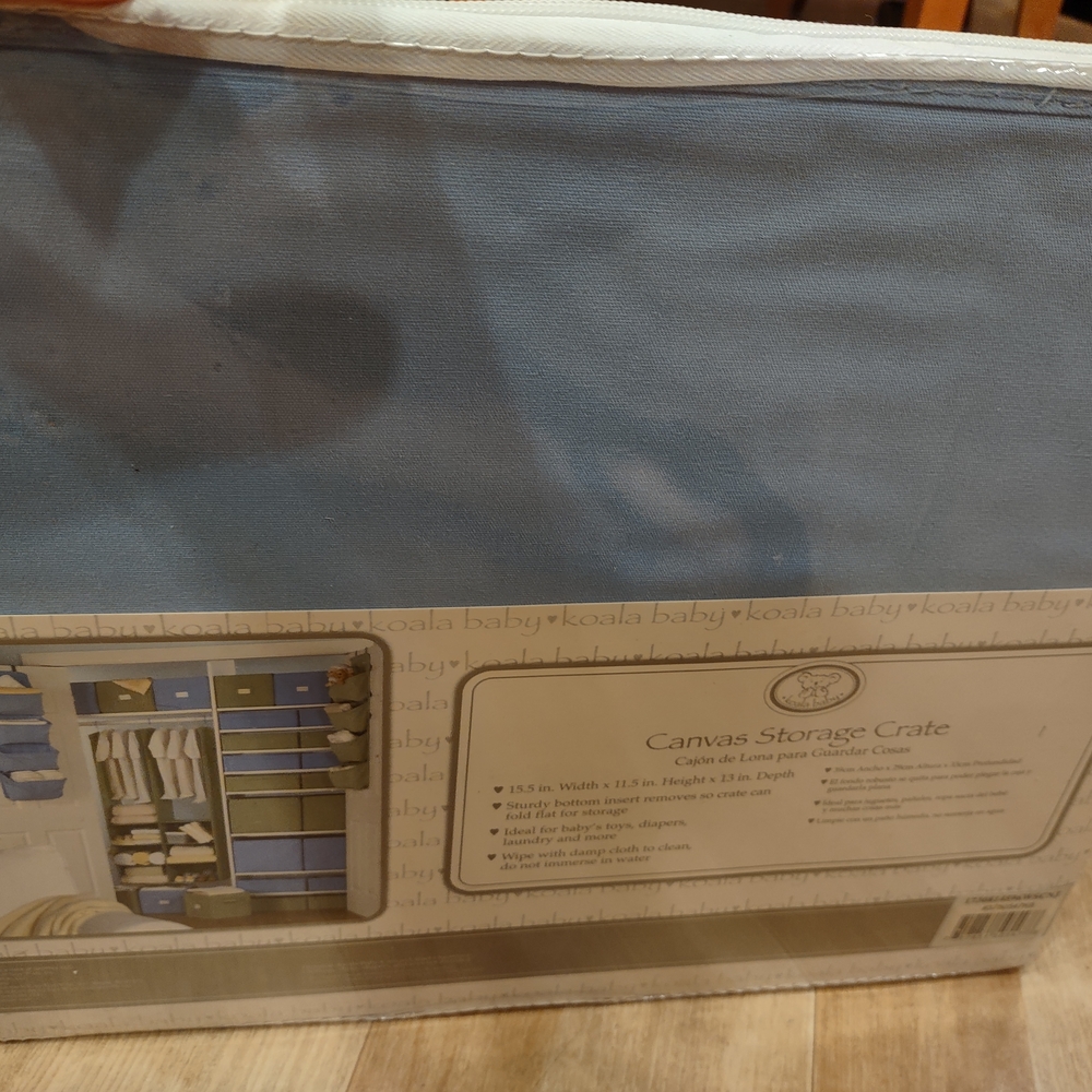 Koala Kids Light Blue Canvas Organizer